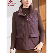 俞兆林（YUZHAOLIN）中老年女裝媽媽裝秋冬貴婦人棉襖中年女士馬經(jīng)典款式 咖啡色 XL [建議110斤以?xún)萞