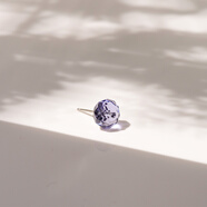 俏物俏女（in lay）閨蜜耳釘小眾設(shè)計(jì)感水晶925銀耳飾簡(jiǎn)約氣質(zhì)個(gè)性耳骨釘百搭配飾 8mm薰衣草紫