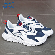 鴻星爾克男鞋冬季新款運動(dòng)鞋紅星旗艦輕便跑步鞋男士百搭休閑鞋子男 墨水藍/正白3195 42
