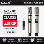 CQA A3317 A3318 無(wú)線(xiàn)話(huà)筒抖音戶(hù)外主播直播同款唱歌手持麥克風(fēng)設備全套聲卡套裝演出 A3318 一拖二雙話(huà)筒（套裝可選）