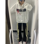 林中尋懶人衛衣美式復古蜘蛛女秋寬松慵懶風(fēng)oversize套頭連帽外套 白色(薄款版) L