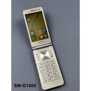 三星Galaxy Folder SM-G1600移動翻蓋手機(jī)手寫老人機(jī)大按鍵手寫G1650 金色移動版 標(biāo)配1機(jī)1電1充