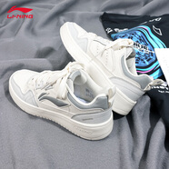 李寧行初2.0休閑鞋男鞋2026春冬季新款經(jīng)典時(shí)尚低幫情侶款運動(dòng)鞋板鞋 行初-米白色/南極灰 41