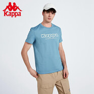 Kappa 男圓領(lǐng)短袖T恤春季新款運動(dòng)透氣休閑半袖KPCCATD01 跨越灰藍KPCCATD01-8229 M