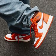 耐克（NIKE） Air Jordan 1 AJ1喬1女子籃球鞋BQ6472 白橙 小扣碎DO9369-101 35.5