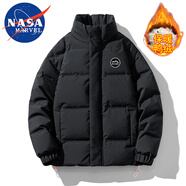 NASA MARVEL羽絨服男冬季外套加絨加厚潮牌保暖面包服立領(lǐng)百搭休閑情侶裝