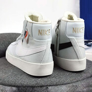 耐克（NIKE）女鞋夏季新款BLAZER MID開拓者復(fù)古拉鏈高幫板鞋運動休閑鞋 BQ4022-400淺藍色 36