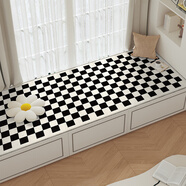 百搭印象飄窗墊窗臺墊可拆洗防滑加厚陽(yáng)臺新款坐墊四季通用榻榻米墊子定制 FMS棋盤(pán)格-黑白 100*200cm