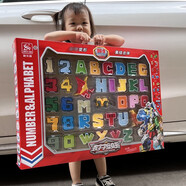 XINLEXIN 數(shù)字變形玩具戰(zhàn)隊金剛合體機器人 恐龍字母立體拼裝認知積木玩具 26字母10數(shù)字（超大豪華禮盒裝）