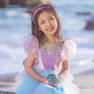 丟手絹丟手絹女童公主裙洋氣兒童生日禮服網(wǎng)紗美人魚(yú)小女孩洛麗塔連衣款 人魚(yú)公主（單獨裙子） 110CM
