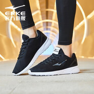 鴻星爾克（ERKE）跑步鞋男鞋耐磨減震防滑休閑運動(dòng)鞋男輕便日常戶(hù)外旅游鞋學(xué)生跑鞋 正黑 39