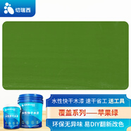 切瑞西戶(hù)外水性木器漆清漆防腐木漆木油漆木門(mén)家具翻新木紋漆木材木頭漆 蘋(píng)果綠覆蓋效果(木器金屬均可) 16kg