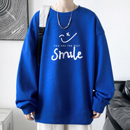 欣垚華夫格衛(wèi)衣男春秋季新款寬松休閑上衣服裝服飾5折券 克萊因藍(lán) M (約88-110斤可穿)