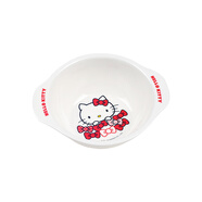 五和（WUHE）粉色凱蒂貓兒童碗卡通密胺碗寶寶碗餐具可愛(ài)防燙耐摔兒童餐具碗 紅色凱蒂貓-雙耳碗250ml