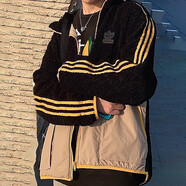 阿迪達斯（adidas）羊羔絨外套男裝新款運動(dòng)服加厚保暖防風(fēng)寬松立領(lǐng)夾克 HY1376加厚保暖  S