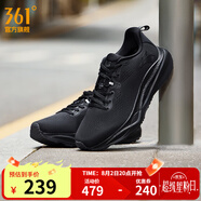 361度運(yùn)動(dòng)鞋男鞋赤焰4網(wǎng)面透氣跑鞋男輕便通勤減震專(zhuān)業(yè)跑步鞋 曜石黑 密網(wǎng)【男】 42