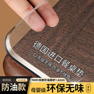 俏佰姿軟玻璃pvc桌布透明餐桌墊防水防油免洗塑料水晶板防燙茶幾桌面墊 【高分子持久防油防滲】磨砂1.6 80*150cm【真足厚非虛標】