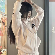 阿迪達斯（adidas）阿迪達斯夾克女裝春季新款運動(dòng)服針織休閑上衣學(xué)生連帽外套GM5567 JF4789/淺褐色/Z.N.E XS