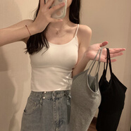俞兆林小吊帶背心女士?jī)?nèi)搭外穿帶胸墊文胸打底性感春夏運(yùn)動(dòng)美背白色