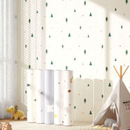 接運貓墻面遮丑裝飾墻紙自粘防水防潮臥室溫馨可撕無(wú)痕貼紙孕嬰專(zhuān) 卡通印花森林奇景鋁箔加厚 60CM10M