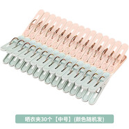 卓越家居卓越夾子晾衣夾架衣服夾子衣夾防風(fēng)被夾塑料小夾子曬衣強力大夾子 夾子30個(gè)【中號】