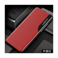 ZWNPC三星Note8手機(jī)殼SM-N9500翻蓋Noto8皮套N9508休眠nt8智能視窗 三星note8【中國(guó)紅】+軟膜