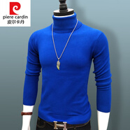 皮爾卡丹（pierre cardin）毛衣男士半高領(lǐng)秋冬厚款打底衫韓版潮流針織衫針織衫大碼修身 高領(lǐng)毛衣 寶藍(lán)色 高領(lǐng)毛衣  寶藍(lán) M