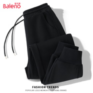 班尼路（Baleno）重磅螺紋收腳褲子女春秋季2025年寬松休閑百搭通勤運(yùn)動(dòng)束腳衛(wèi)褲 