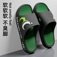 【2024】新款家居男款室內(nèi)厚底浴室居家拖鞋夏季外穿洗澡防滑男士 1/多加】3621】黑色 40-41 【適合39-40】