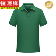 恒源祥工作服純棉半袖polo打底衫短袖t恤團(tuán)建聚會(huì)工程勞保廠服職員印繡 WSQ1903 草綠 S