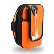 曼卓 運動(dòng)臂包手機跑步臂包袋男女手腕包通用iphoneX蘋(píng)果7/8P華為榮耀P30三星魅族小米9一加 明亮橙(大號通用6英寸以下手機)