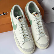 耐克（NIKE）板鞋男鞋春秋季新款BLAZER LOW 77開拓者運(yùn)動(dòng)鞋低幫輕便休閑鞋 DO9799-100白色/淺綠 43