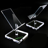進(jìn)口亞克力移動(dòng)電信手機(jī)支架展示架通用水晶底座手機(jī)柜臺(tái)托盤(pán)大屏 OPPO