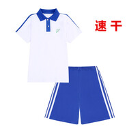 布恩普深圳校服小學(xué)生速干7歲-12歲統一服裝學(xué)生短袖長(cháng)褲運動(dòng)服 小學(xué)速干女短袖套裝 155