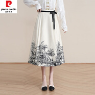 皮爾卡丹（pierre cardin）中國風(fēng)半身裙女春秋2026新款高腰中長(cháng)款a字百褶傘裙新中式馬面裙 白色 29/XL 【116-125斤】