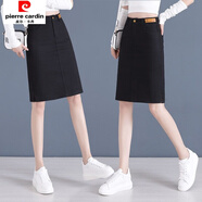 皮爾卡丹時(shí)尚純棉半身裙女2025新款高腰顯瘦開(kāi)叉中裙直筒包臀裙流行春夏季 2758新款 黑色-高品質(zhì) XL 建議/115-125斤