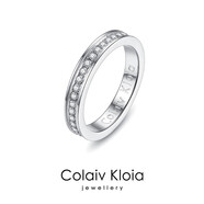 Colaivkloia情侶戒指男女對戒316L精鋼一對滿(mǎn)天星素圈情人節生日禮物送男女友 T1K031-滿(mǎn)天星（白金色） 美碼6號