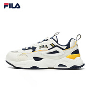 斐樂(lè )月牙鞋男鞋跑步鞋輕便緩震休閑運動(dòng)老爹鞋旅游鞋女鞋 【男】標準白_太空藍-CO 41