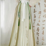 道花途云熏閣【宛若】漢服女宋制長干寺齊腰交領(lǐng)百褶裙學(xué)生秋冬新款 單件百褶裙 S