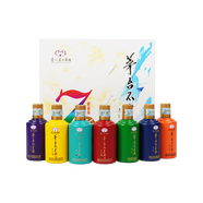 茅臺（MOUTAI）茅臺不老酒 53度配制酒（以醬香型白酒為基酒）茅臺集團出品 53度 125mL 7瓶 不老酒七彩 禮盒裝