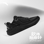 安踏（ANTA）C37+靈越軟底緩震跑步鞋新款女透氣運動(dòng)鞋休閑鞋 基礎黑-5 37.5