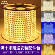 愛沐森 燈帶led客廳吊頂七彩變色智能霓虹燈光帶暗槽燈高亮三色自粘燈條 5730三擋調(diào)光 暖光+藍光+粉紫光
