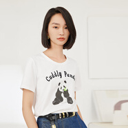 普普風(fēng)（FGFEEL）2023夏季新品女裝彩虹字母合體T恤 組合款 7449拍下發(fā)黑色 M