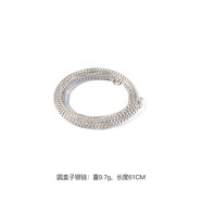 馬登福叔 美式復(fù)古925純銀簡(jiǎn)約長(zhǎng)款項(xiàng)鏈男女阿美咔嘰潮流百搭工裝吊墜配飾 圓盒子項(xiàng)鏈