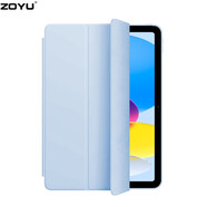zoyu iPad11保護(hù)套11英寸2025新款A(yù)16芯片適用于蘋果iPad10第十代平板電腦保護(hù)殼三折全包防摔軟殼 白冰色【配鋼化膜】 2025款iPad11【A16芯片】/第十代