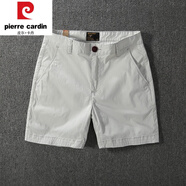 皮爾卡丹（pierre cardin）休閑短褲男潮流修身純色三分四分褲夏季3分4分褲工裝超短褲男 白色 31 建議125-135斤