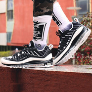 耐克（NIKE）男鞋AIR MAX 98全掌氣墊鞋休閑舒適輕便緩震耐磨跑步鞋640744-110 640744-010  黑白 42.5