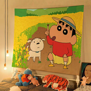 美克杰蠟筆小新掛布背景布臥室背景墻掛布宿舍床頭房間掛布背景墻布 WAP11 寬1米高0.7米送工具包