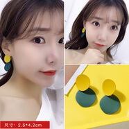 獅子頭 耳環(huán)網(wǎng)紅義烏小商品市場(chǎng)飾品批發(fā)耳飾耳釘首飾夜市擺攤貨源 4#黃綠撞色