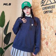 美職棒（MLB）官網(wǎng)男女情侶衛(wèi)衣小標(biāo)長袖寬松洋基隊(duì)NY上衣休閑運(yùn)動(dòng)套頭衫 紐約洋基隊(duì)/藏青色/建議拍小一碼 XS 160/84A
